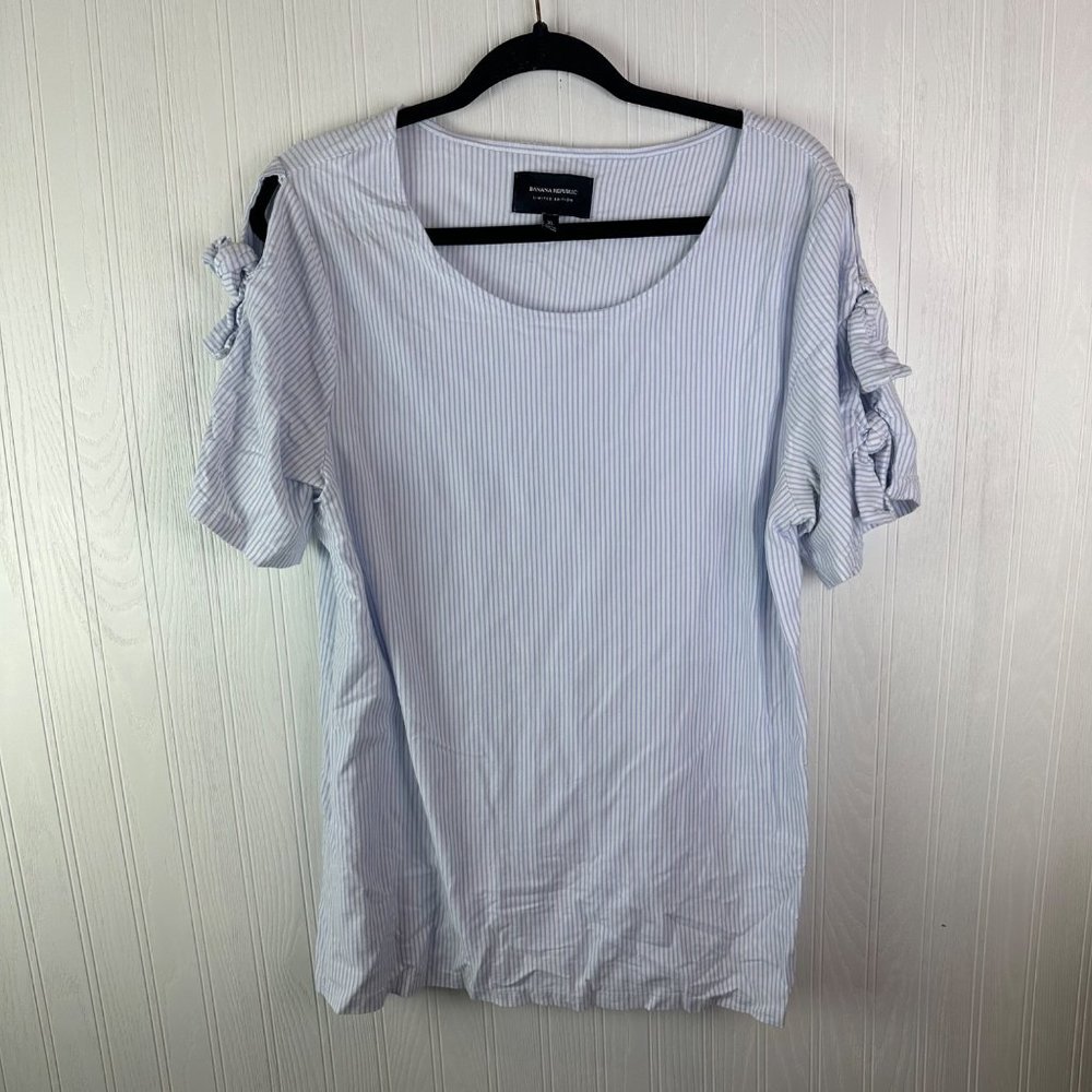 Banana Republic‎ Stripe Cold Shoulder Top size XL